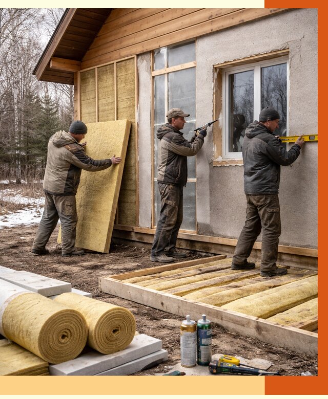 Утепление дачного дома в Ростове-на-Доне от 4954 руб/м2 — недорого | ТепломастерРст