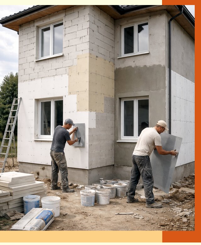 Утепление дома из газобетона в Ростове-на-Доне от 4380 руб./м² — заказать у ТепломастерРст
